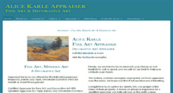 Desktop Screenshot of alicekarleappraiserfineart.com